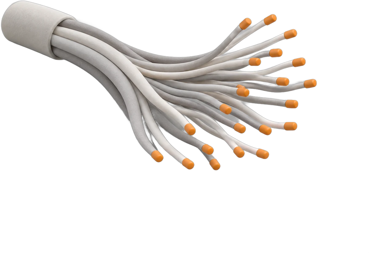 Fiber Optik Çözümleri temsili 3B illüstrasyon